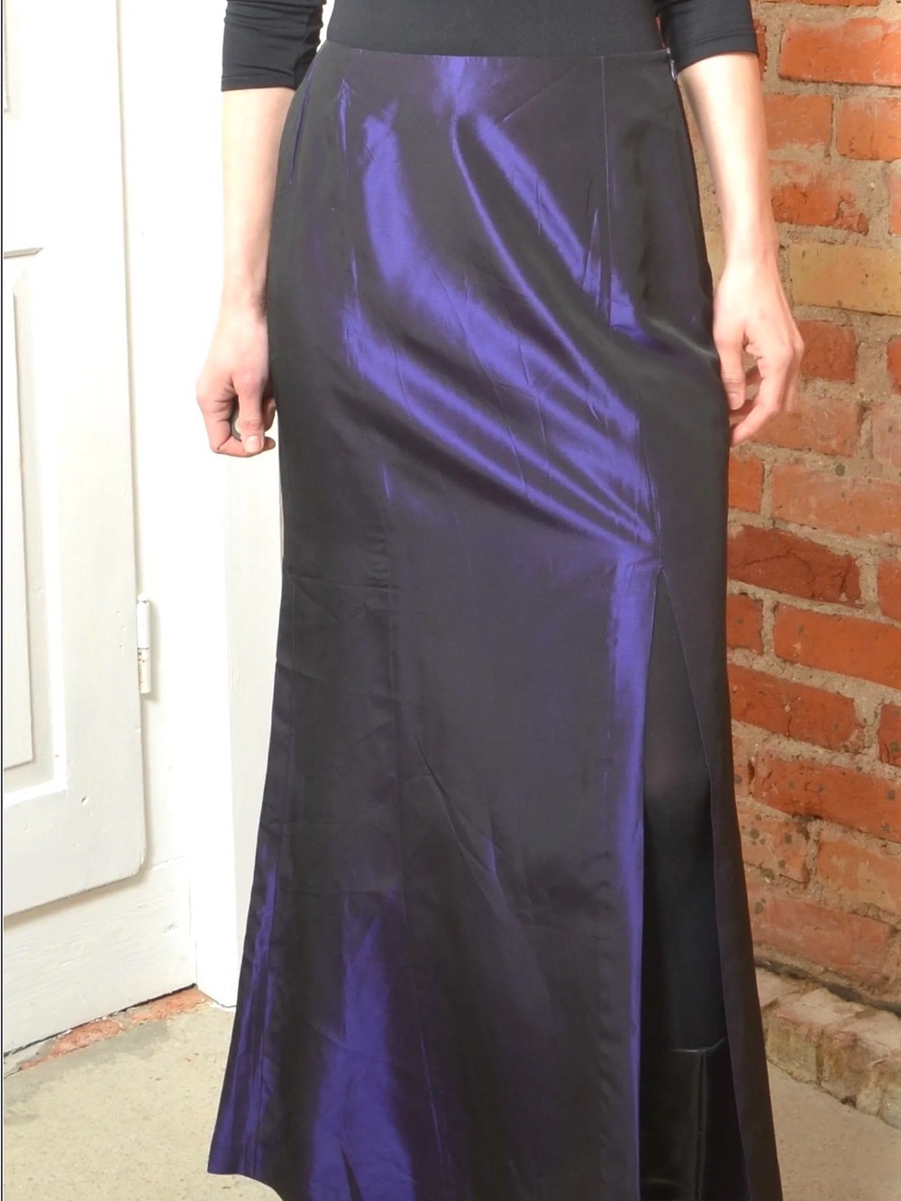 Vintage Roman Keflay Purple Satin Skirt
